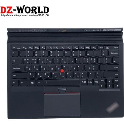 New Original Silver KR Korean Base Portable Backlit Thin Keyboard for Lenovo Thinkpad X1 Tablet 1st 2nd Gen 01AW732 SM10K64732