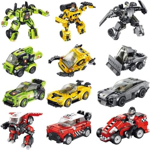 NEW 3 in 1 Racing Car Models Building Bricks Models Boys DIY Collection Car Toys Child Education Birthday Gift