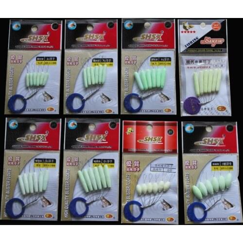Wholesale 60packs/lot Luminous Fishing Float Glowing Seven-star Float Light Bobber Night Vision Fishing Tackle Accessory FU023
