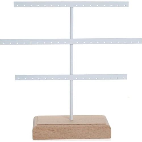 Earrings Organizer Jewelry Display Stand 3-Tier Earrings Holder Rack for Hanging Earrings Earring Jewelry Display Tree