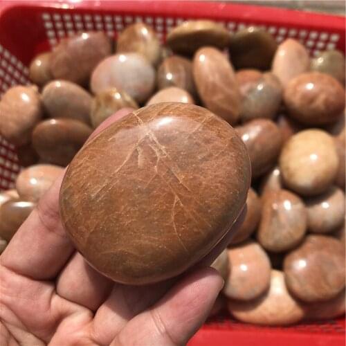 Peach moonstone palm stones piedras naturales y minerales stones and crystals natural gemstone healing reiki modern home decor