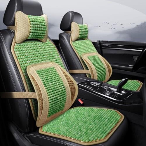 Resin Jade Beads Car Seat Cushion Breathable Massage Car Driving Cooling Pad Leaflet Car Seat Cushion General Summer