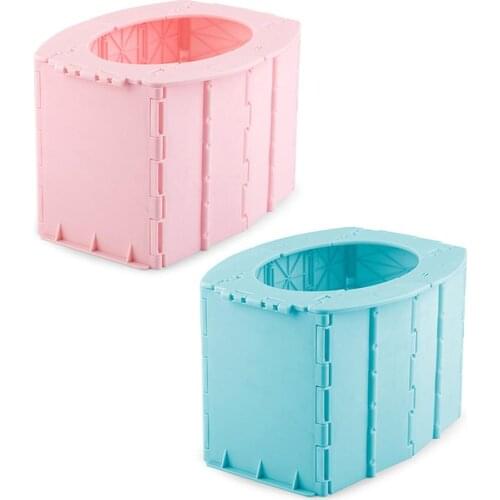 Portable Folding Commode Toilet Seat for Camping Hiking with Cleaning Bag Waterproof Muti-functional Outdoor Accessories