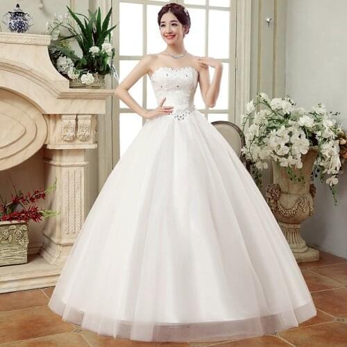 Sexy Wedding Dress Flower White Plus Size Lace Up Wedding Dresses Bridal Princess Dress Ball Gowns