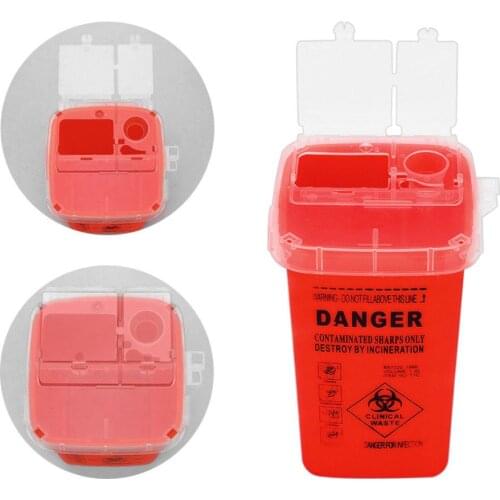 Professional Tattoo Needle Sharps Danger Biohazard Collection Box Garbage Bucket Container Sharps Bin Waste Box