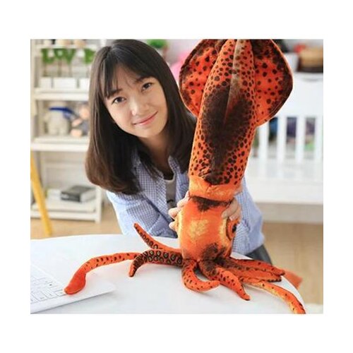 1pc 60cm simulation squid sleeve-fish inkfish sepia plush doll pillow stuffed toy girl boy children creative gift