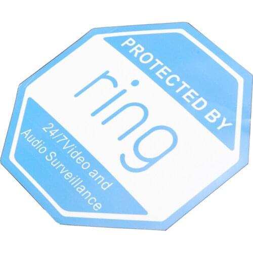 1pc Adhesive Home Ring Doorbell Sticker Sign Outdoor 24/7 Video Security Camera Sign Sticker Entrance Yard Doorbell Sign 10*10cm