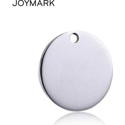12mm-35mm Stainless Steel Tags Blank Smooth Round Charm Pendant DIY Jewelry Accessories Custom Logo Engraving Available GTAG01