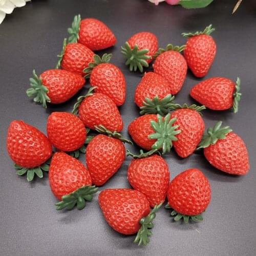 12Pcs/Set Simulation Faux Fruit Lifelike Strawberry Decorative Foam Fruit Photography Prop Home Decor Party Supplies