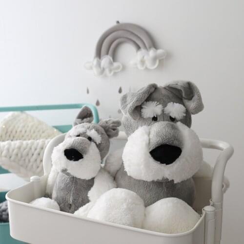 35/50cm plush Exquisite Schnauzer Long-haired dog Very soft comfortable Sleeping doll Cushion Pillow good quality christmas gift