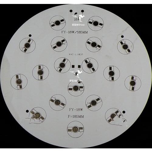 36W18W12W Circular LED High power aluminum substrate / ceiling light Modified lamp plate / Diameter 185mm Aluminum PCB LED PCB