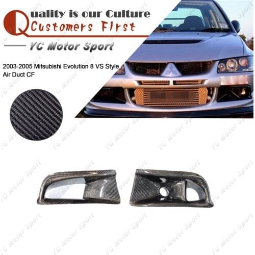 Car Accessories Carbon Fiber Air Duct 2pcs Fit For 2003-2005 Evolution EVO 8 VS Style Air Duct
