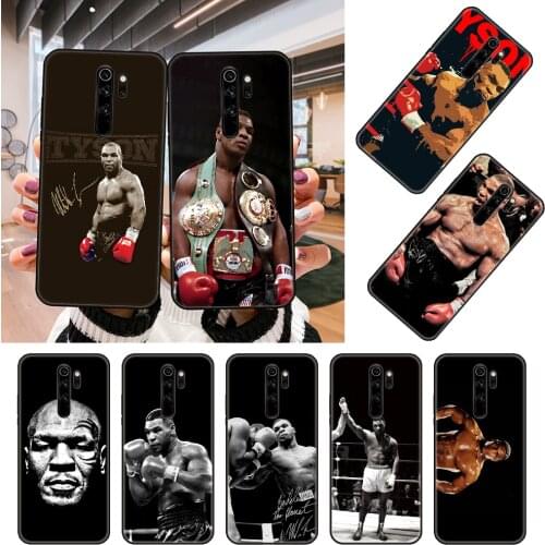 Phone Case For Xiaomi Redmi Note 8 8T 7 7A 9 9A 9S 8A 4 5 6 Pro Black Cover Bumper Soft Back Tpu Prime Trend Boxing Mike Tyson