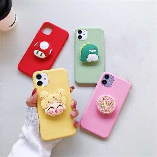 For Huawei P10 20 30 40 lite Pro Mate 10 20 30 Y6 Y7 Y9 2018 2019 Cover Dinosaur TPU Case Soft Phone Ring Grip Case