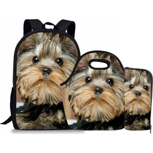 NOISYDESIGN Childrens Backpack School Bags Yorkshire Printing Satchel Schoolbag for Girls Teenager Book Bag Mochila Escolar