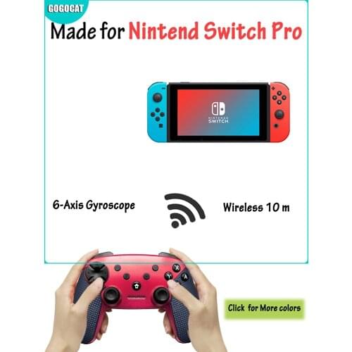 For Nintend Switch Pro NS-Switch Pro Game Console Gamepad Wireless Bluetooth Gamepad Game Joystick Controller with 6-Axis Handle