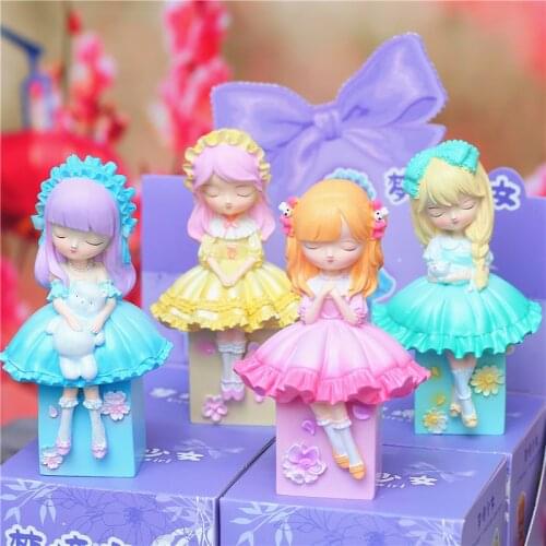 Dreamland Girl Blind Box Hand-made Gifts for Childrens Toys Gift Resin Craft Desktop lucky bag home Decoration Cartoon Doll