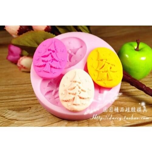 F003 Small Tree Silicone Fondant Mold Gum Paste Cake Decorating cake topper Mould