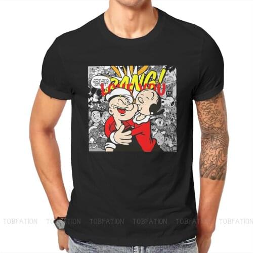 Popeye the Sailor Man Manga Love Tshirt High Quality Graphic Men Classic Homme Summer Mens Clothing Cotton Harajuku T Shirt