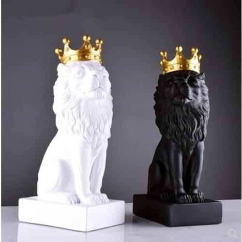 Crown Lion Crafts, Animal Art, Home Office Restaurant Desktop Decorations, Birthday Christmas Gifts