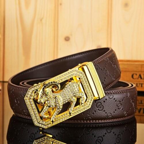 Famous Brand Belt Men Top Quality Genuine Luxury Design Leather Belts Strap Male Metal Automatic Buckle Womens belt with diamon