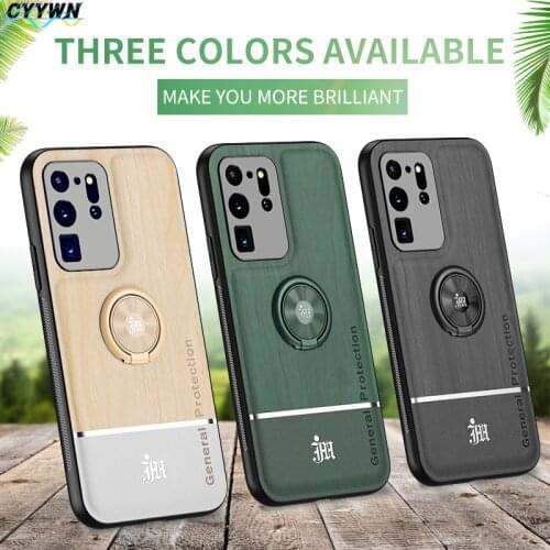 For Samsung S10 S20FE S21 Plus Ultra Note10 20 Ultra Case Wood Grain Leather For Galaxy A10S A70S A31 A51 A71 A81 Splicing Case
