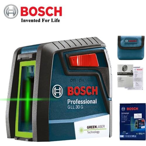 Bosch GLL30G Laser Level High Precision Green Light Two-Line Instrument Horizontal And Vertical Indoor Or Outdoor Auto Leveling