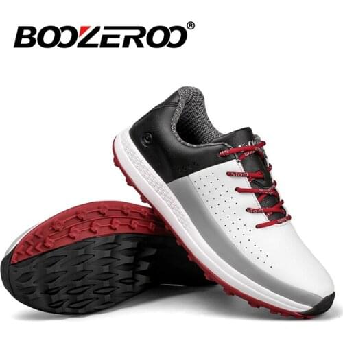 2021 Professional Men Soft Genuine Leather Golf Shoes Outdoor Waterproof Anti-slip Breathable Golfing Shoe Plus Size 47