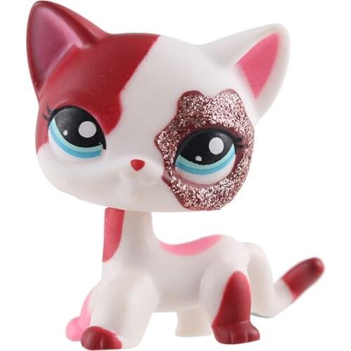 Real lps littlest pet shop hasber toys dog shorthair Pink cat shepherd shepherd dachshund great dane black white free shipping