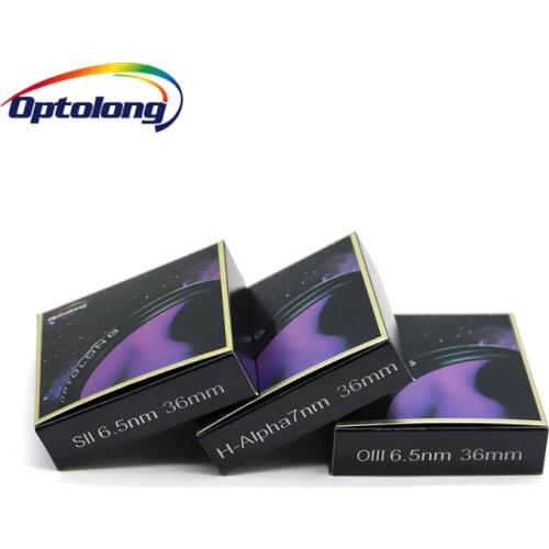OPTOLONG Filter H-Alpha 7nm SII-CCD 6.5nm OIII-CCD 6.5nm Narrow Band Telesope Filter Kit for Deep Sky 36mm Unmounted LD1013C