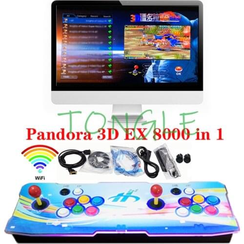 Pandora 3D WIFI EX SAGA Arcade Box 128 GB 8000 in 1 Save Function Multiplayer Joysticks Arcade Game Console