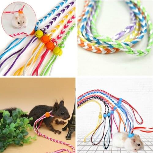 Walk Outside Adjustable Hamster Security Leash For Puppy Small Animal Towing Braided Rope Traction Belt For Pet Rabbit Hamster