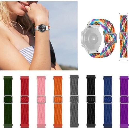 20/22mm Watchband For Samsung Galaxy Watch 3 45mm 41mm Active 2 Gear S3 Sport Nylon Bracelet For Huawei Watch GT 2 42mm 46mm