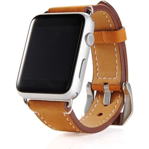 Luxury gift Highquality Frosted leather Wrist Strap for apple Watch 44mm 40mm Band iwatch series 5 4 3 2 Bracelet 38mm men 42mm