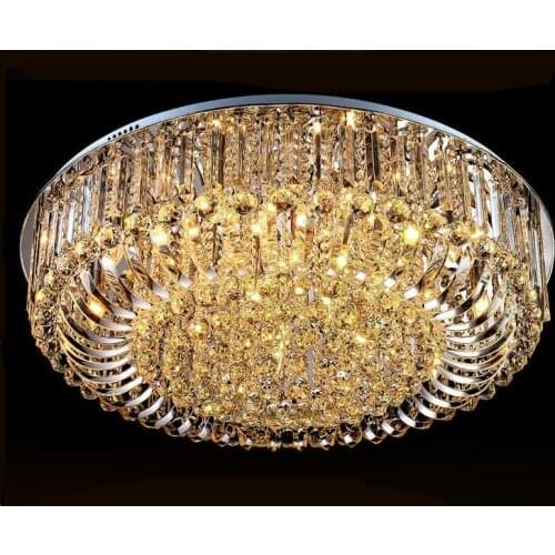 Modern led chandelier stainless steel K9 crystal led chandeliers LED lamps E14 led lustre light chandelier Suitable AC 90--260V