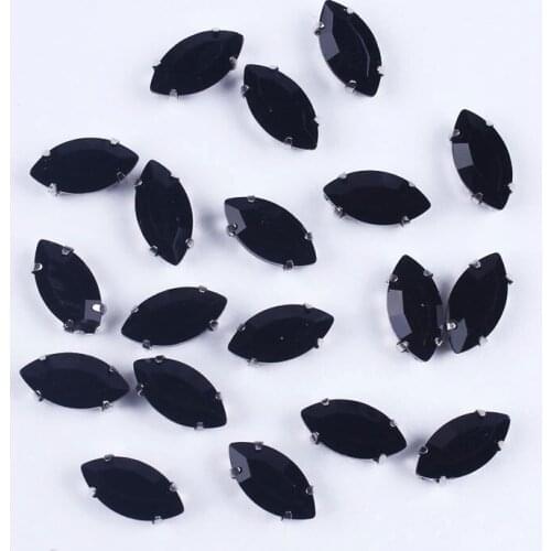 Thermomix Rhinestones Crafts Black Mixed Shape Rhinestones Strass Crystals Rhinestone Glue on 20 PCS Style Applique Decoration F