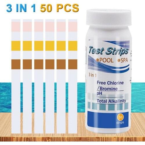 Chlorine Dip Test Strips Hot Tub SPA Swimming Pool PH Tester Water Quality Testing Products Home Garden Accessories 100Pcs