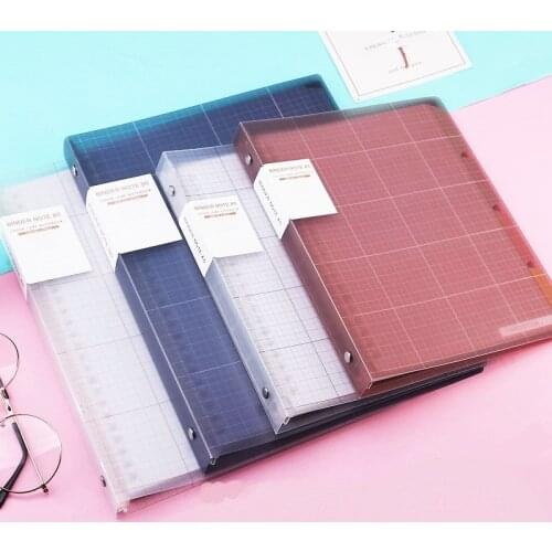 2PCS Creative Ring Cover Spiral Notebook A5 Binder Notebook A4 Grid Notebook B5 Lined Notebook For School
