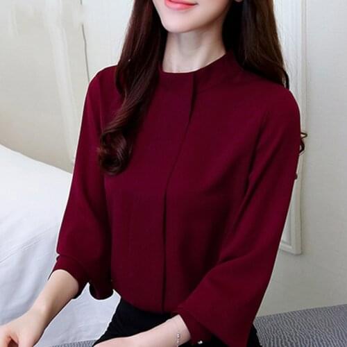 2020 Women Blouse New Fashion Casual Shirt Long Sleeve Plus Size Womens Clothing Red Office Lady Shirts Feminine Tops Blusas