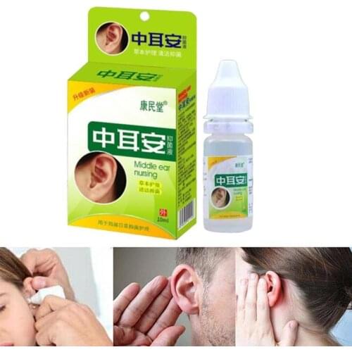 10ml Herbal Ear Liquid Acute Otitis Drops Chinese Herbal Medicine For Ear Tinnitus Deafness Sore Health Ear Care