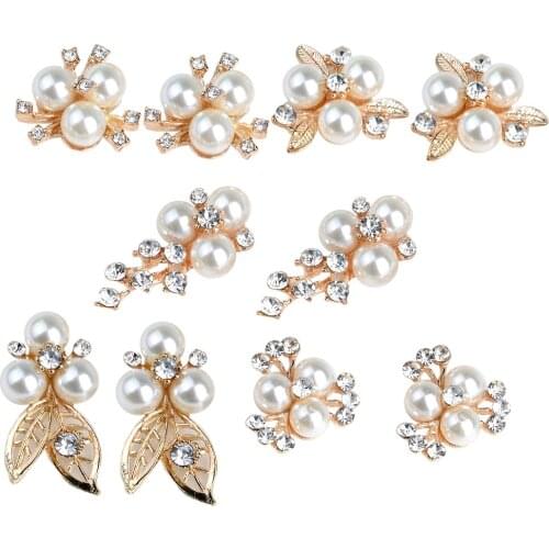 10pcs Rhinestone Rhinestone Flower Ornaments DIY Decoration Accessories