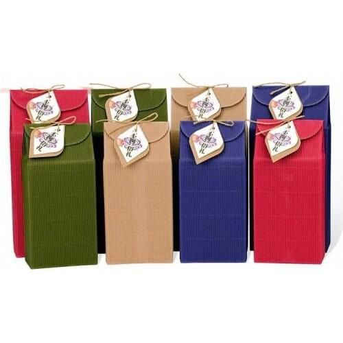 100pcs Brief Corrugated Kraft Paper Gift Box Tea/Fried Fruit/Grain/Dried Flower/Food Packing Boxes Gifts Package Bag ZA5407