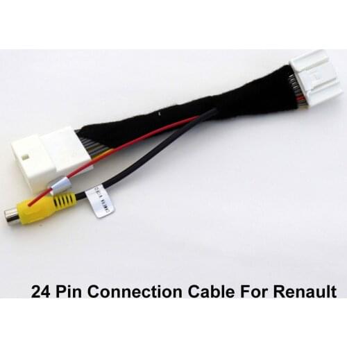 24 Pin Auto Adapter Rear View Camera Connection Cable for Renault Dacia for Opel Vau-xhall with MediaNav Monitor