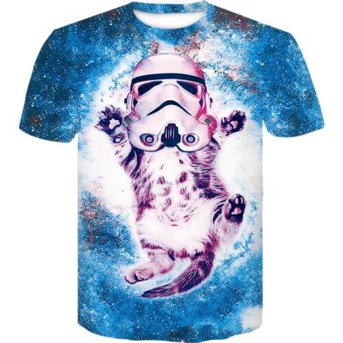 3d T-shirt Novelty Animal T-shirt Mens Print Harajuku T-shirt Casual Mens Punk Rock Fashion Streetwear O Neck