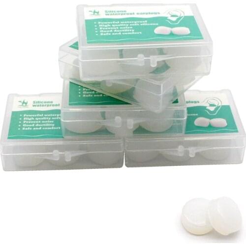 5Box=30pcs Anti-noise Earplugs Silicone Soft Waterproof Ear Plugs Learn Soundproof Quiet Noise Reduction Swimming Travel Sleep