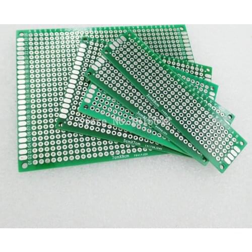 5PCS/Lot PCB Kit 7x9 5x7 4x6 3x7 2x8cm Double Side Copper Prototype pcb Universal Board electronic diy kit