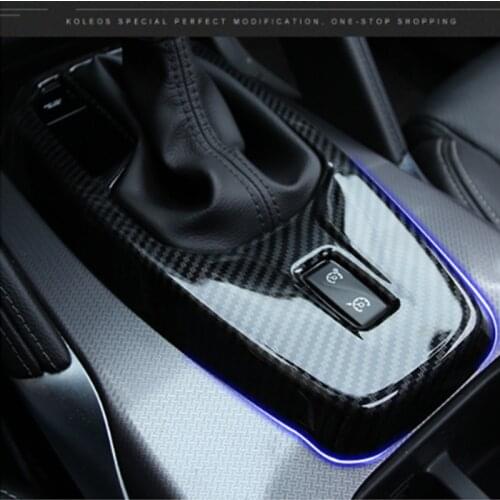 ABS Carbon fiber plastic Left-han Drive Inner Gear Box Panel Cover Trim 1pcsFor Renault Koleos 2017 2018 for Samsung QM6