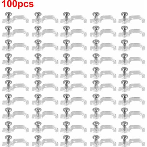 Anti-rust 50*Clips+50*Screws/100*Clips+100*Screws Ultra-Thin 50/100 Fixing Clips