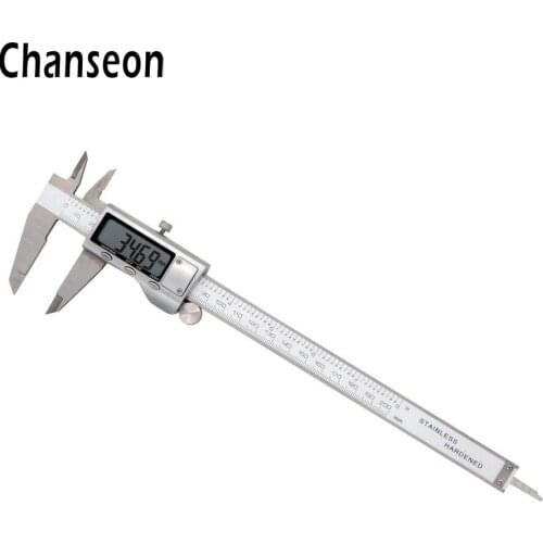 Chanseon Digital Caliper Precision Stainless Steel Measurement Tool Inch/Metric with Extra-Large LCD Screen 8 Inches/200mm