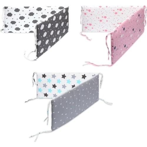 Baby Crib Bumper Infant Bed Soft Cotton Pad Cot Protector Newborn Room Nursery Bedding Decoration